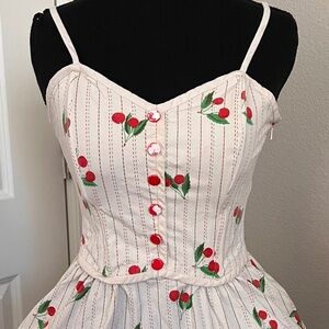Vintage cherry  corset
